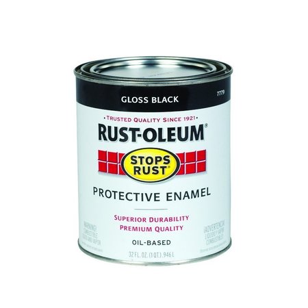 RUST-OLEUM Paint Rust Obs Gloss Blk Quart 7779504